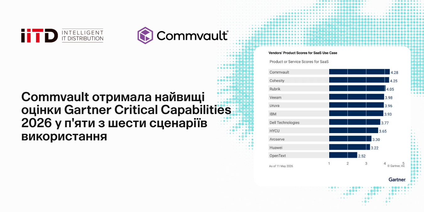 Commvault отримала найвищі оцінки Gartner Critical Capabilities 2026 - зображення 1